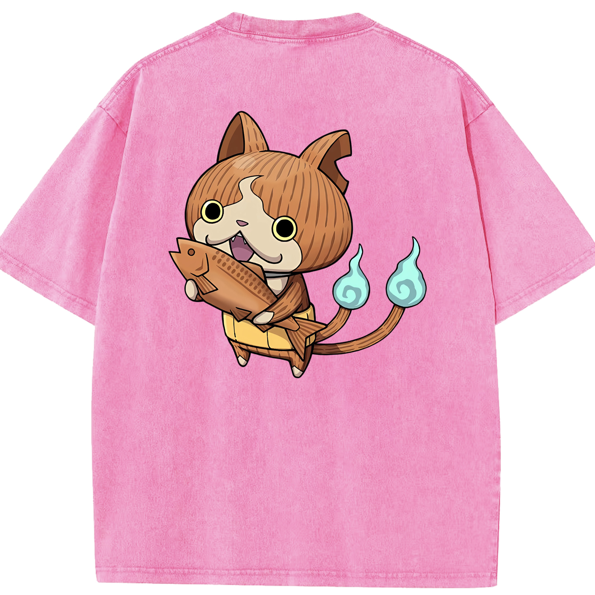 （画像用） 妖怪ウォッチ Yo-kai Watch 綿100% ヴィンテージ風 半袖Tシャツ（背面プリント）